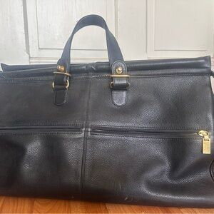 Levenger Black Leather Bag